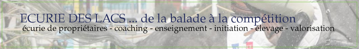 ECURIE DES LACS ... de la balade à la compétition